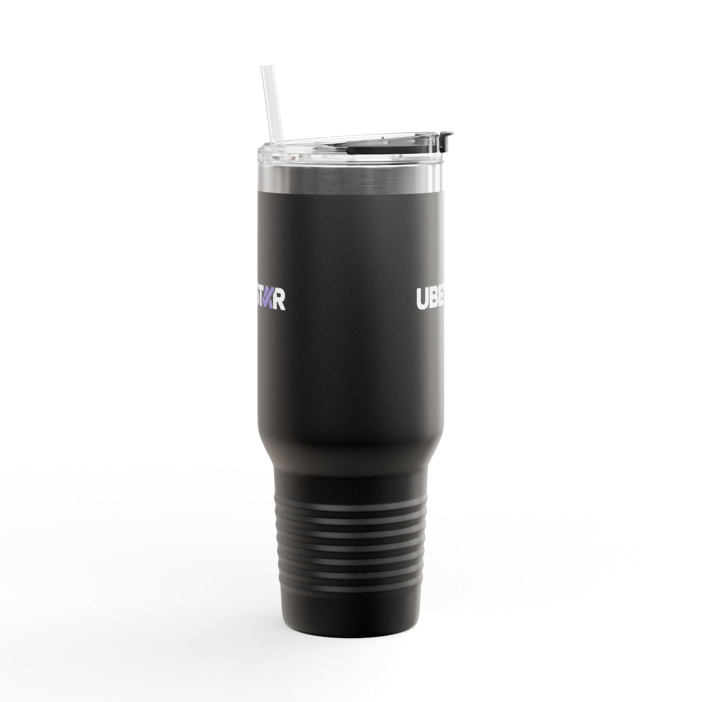 40oz Insulated Travel Mug – Red "UBEYSTAR" Tumbler with Handle & Straw
