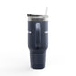 40oz Insulated Travel Mug – Red "UBEYSTAR" Tumbler with Handle & Straw
