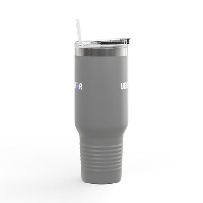 40oz Insulated Travel Mug – Red "UBEYSTAR" Tumbler with Handle & Straw