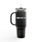 40oz Insulated Travel Mug – Red "UBEYSTAR" Tumbler with Handle & Straw