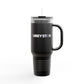 40oz Insulated Travel Mug – Red "UBEYSTAR" Tumbler with Handle & Straw